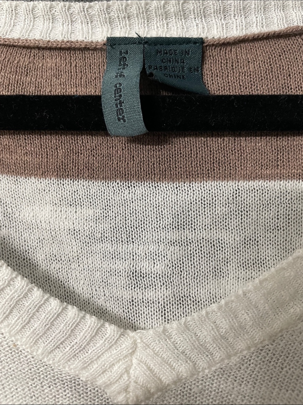Four Women’s Sweaters-Black, Dark Brown, , Blue And Brown/White Striped - Picture 9 of 9